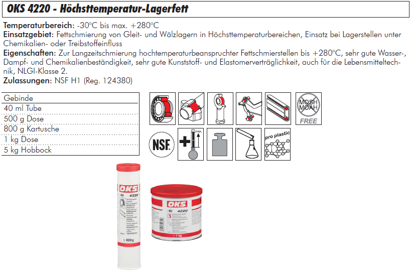 OKS 4220 - Höchsttemperatur-Lagerfett