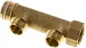 Preview: Verteilerrohr Messing, 2 Abgänge, Innen- & Außengewinde (IG/AG), PN 10