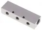 Preview: Aluminium-Verteilerleiste 1-fach (einseitig), PN 16, schmale Ausführung, Industrie