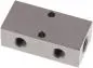 Preview: Aluminium-Verteilerleiste 2-fach (doppelseitig), PN 16, Hochdruck, Industrie