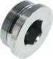 Preview: Verschlussschraube Stahl verzinkt, metrisch, Elastomerdichtung, bis 400 bar