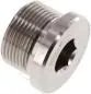 Preview: Verschlussschraube Edelstahl 1.4571, metrisch, Elastomerdichtung, bis 400 bar