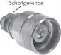 Preview: Schnellverschluss-Schott-Schraubkupplung Rohranschluss ISO 14541 Stahl verzinkt