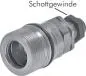 Preview: Schnellverschluss-Schott-Schraubkupplung Rohranschluss ISO 14541 Stahl verzinkt