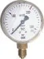 Preview: WIKA Schweißtechnikmanometer Ø 63 mm, Anschluss unten, für Sauerstoff, Acetylen, Schutzgas