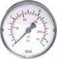 Preview: WIKA Standardmanometer Ø 40, 50, 63 mm, Anschluss hinten (axial), Klasse 2.5, Kunststoffgehäuse