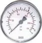 Preview: WIKA Standardmanometer Ø 40, 50, 63 mm, Anschluss hinten (axial), Klasse 1.6, Stahlgehäuse