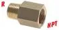 Preview: Reduziernippel Messing mit R-Gewinde / NPT-Gewinde bis 16 bar, alle Größen