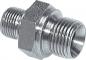 Preview: Doppelnippel Stahl verzinkt mit Zollgewinde (60° Universaldichtkegel) bis 400 bar, alle Größen von www.pneumatikshop-online.de