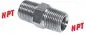 Preview: HD-Doppelnippel Stahl verzinkt Hochdruck 345 bar NPT-Gewinde