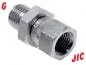 Preview: Einschraubverschraubung aus Stahl verzinkt G-Gewinde auf JIC-Gewinde Adapter 310 bar