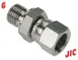 Preview: Einschraubverschraubung aus Edelstahl 1.4571 G-Gewinde auf JIC-Gewinde Adapter 310 bar