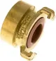 Preview: Original GEKA® plus Kupplung aus Messing mit Innengewinde und sichtbarer "plus"-Markierung