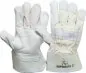 Preview: Detailaufnahme des robusten Ledermaterials und der Nähte des Handschuhs