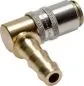 Preview: Kupplungsdosen Messing, 90° Winkel, Schlauchtülle MIT ENTRIEGELUNG DN 6 (9 mm Zapfen), Temperierkupplung, GSP, kompatibel zu Hasco,alle Größen,Parker, Hydraulik, Mineralöl, Luft, Wasser, Schmieröl, Schlauch, Druckschlauch, Pneumatik