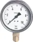Preview: Original WIKA Manometer Ø 100 mm mit deutlichem Logo und Anschluss unten