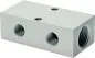 Preview: Verteilerleiste doppelseitig, PN 16, Verteilerblock, Verteiler, Leiste, Aluminium, Druckluftverteiler