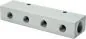 Preview: Verteilerleiste doppelseitig, PN 16, Verteilerblock, Verteiler, Leiste, Aluminium, Druckluftverteiler