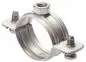 Preview: Edelstahl Rohrschelle mit Gummiprofil für sichere Rohrbefestigung