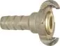 Preview: Kompressorkupplungen mit Schlauchtülle (ähnlich DIN 3489), 42 mm, 10 bar Temperguss verzinkt, Messing-Dichtung