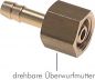 Preview: Schlauchtüllen mit Überwurfmutter Messing PN 16, alle Größen von www.pneumatikshop-online.de