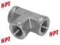 Preview: T-Stücke Edelstahl V4A mit NPT-Innengewinde, Hochdruck bis 345 bar, alle Größen