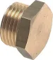 Preview: Messing-Verschlussstopfen mit Außensechskant und zylindrischem Gewinde (PN 16)
