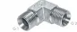 Preview: Hochdruck-90 Grad Winkel aus verzinktem Stahl mit 60 Grad Dichtkegel
