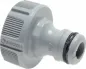 Preview: GARDENA® Hahnstück aus grauem Kunststoff mit Innengewinde und typischer Steckkupplung