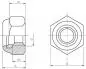 Preview: Sechskantmuttern selbstsichernd mit Kunststoff-Klemmring Edelstahl A2 DIN 985 / ISO 10511, alle Größen