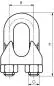 Preview: Zeichnung Drahtseilklemme Stahl verzinkt ähnlich DIN 741 alle Größen