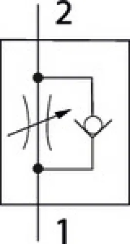 Riegler Drosselrückschlagventil »lineonline«, Zuluftdrosselung, Durchfluss einseitig (Ventilmontage), Anschluss Schlauch – Gewinde, alle Größen