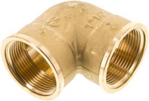 Winkel 90° Messing mit Innengewinde (geschmiedet) bis 16 bar, alle Größen