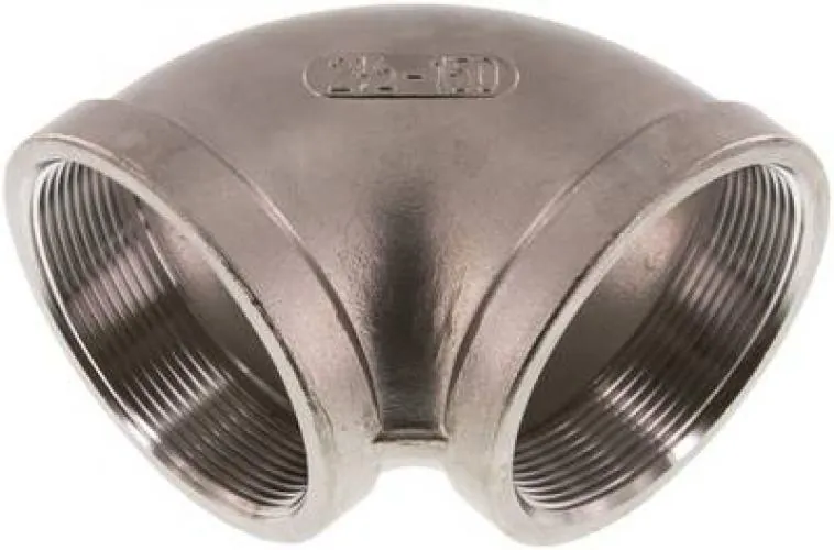 Edelstahl Winkel 90° IG, 1.4408 (V4A), gegossen, PN 16 & NPT-Option