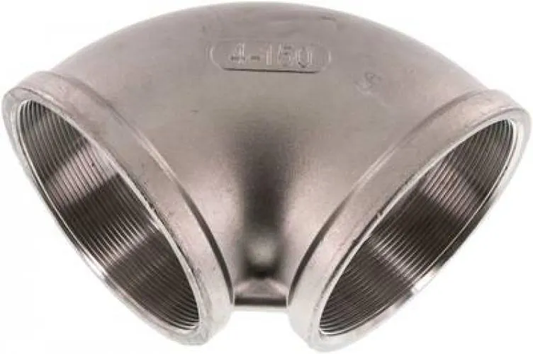 Edelstahl Winkel 90° IG, 1.4408 (V4A), gegossen, PN 16 & NPT-Option