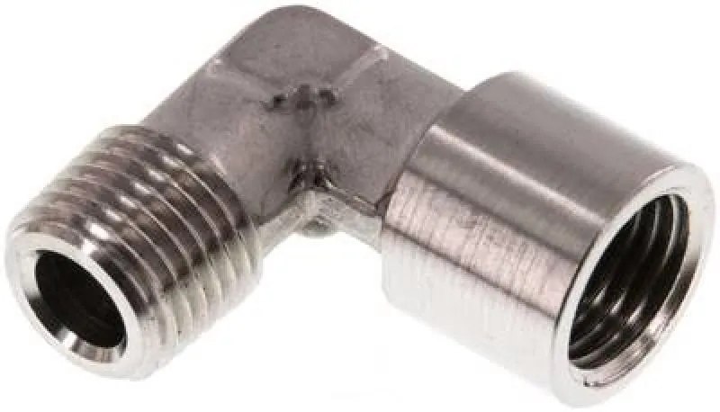 Edelstahl Einschraubwinkel 90° IG/AG, 1.4404 (V4A), geschmiedet, bis 150 bar