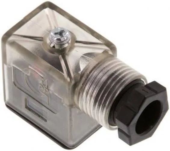 Normstecker für Magnetspulen (mit Schutzbeschaltung & LED-​Anzeige), alle Typen