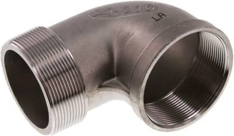 Einschraubwinkel – Edelstahl 1.4408 – Innen- und Außengewinde gegossen – bis 16 bar – alle Größen, auch NPT