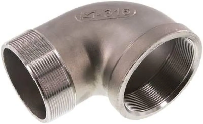 Einschraubwinkel – Edelstahl 1.4408 – Innen- und Außengewinde gegossen – bis 16 bar – alle Größen, auch NPT