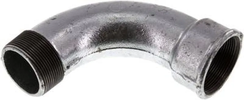 Temperguss Bogen 90° lang verzinkt IG/AG, Typ 1/G4, PN 25, alle Größen