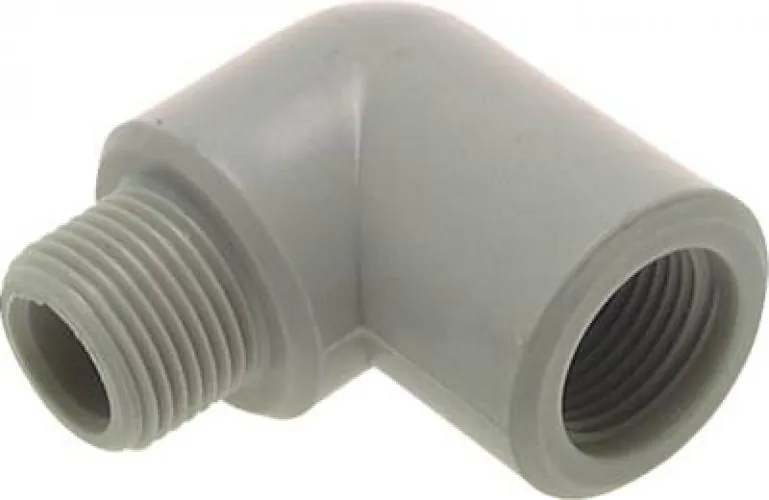 PP Einschraubwinkel 90° mit Innen- und Außengewinde, PN 10, alle Größen