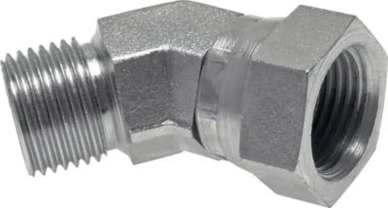 Hochdruck Einschraubwinkel 45° Edelstahl V4A, Zollgewinde (60° Dichtkegel), bis 350 bar
