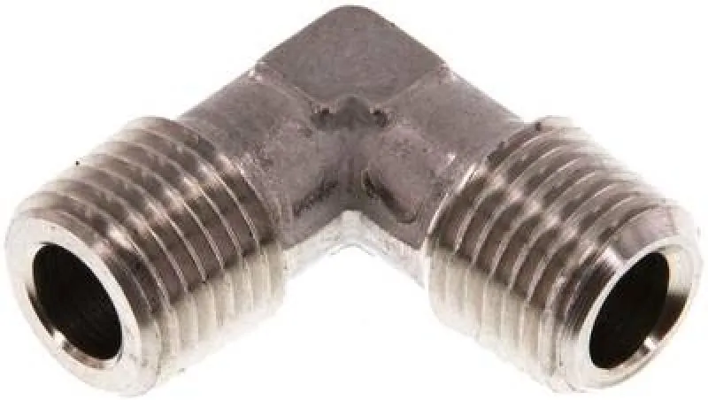 Edelstahl Winkel 90° AG, 1.4404 (V4A), geschmiedet, bis 150 bar, alle Größen