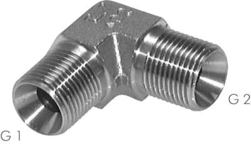 Hochdruck Winkel 90° Edelstahl V4A, Zollgewinde (60° Dichtkegel), bis 400 bar
