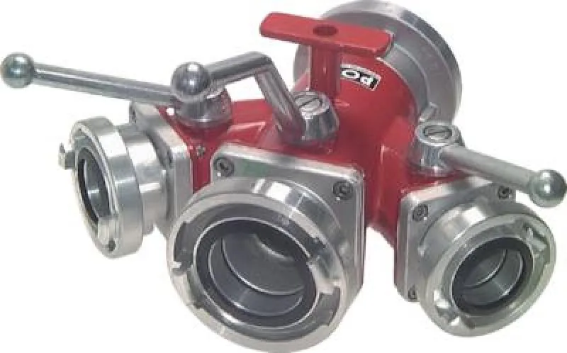Storz-Verteiler 3-fach Kugelabsperrung alle Typen B-C-C-C