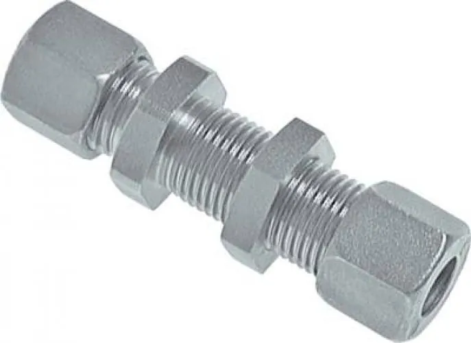 Gerade Schneidringschottverschraubungen Stahl verzinkt ISO 8434-1 alle Größen