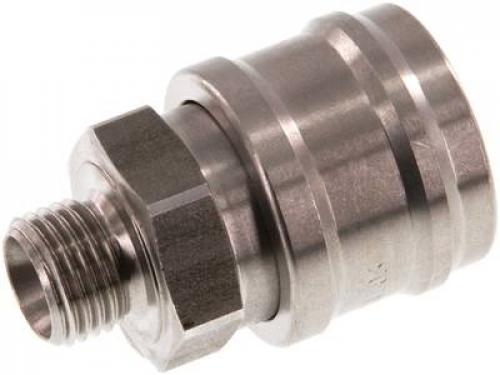 Kupplungsdosen mit Außengewinde, NW 7,2, Edelstahl 1.4305, alle Größen