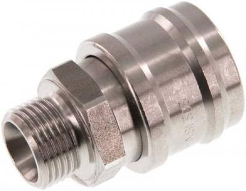 Kupplungsdosen mit Außengewinde, NW 7,2, Edelstahl 1.4305, alle Größen