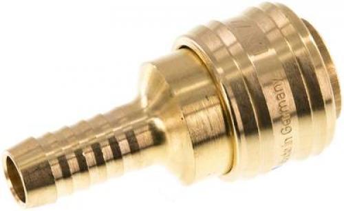 Kupplungsdosen mit Schlauchtülle, NW 7,2, Messing, alle Größen