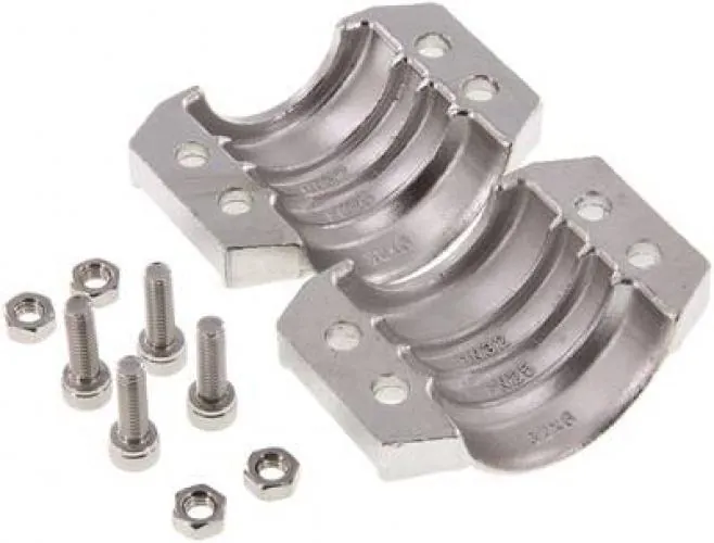 Klemmschalen 2-teilig Einbindeschalen Edelstahl 1.4401 V4A Industrieschläuche